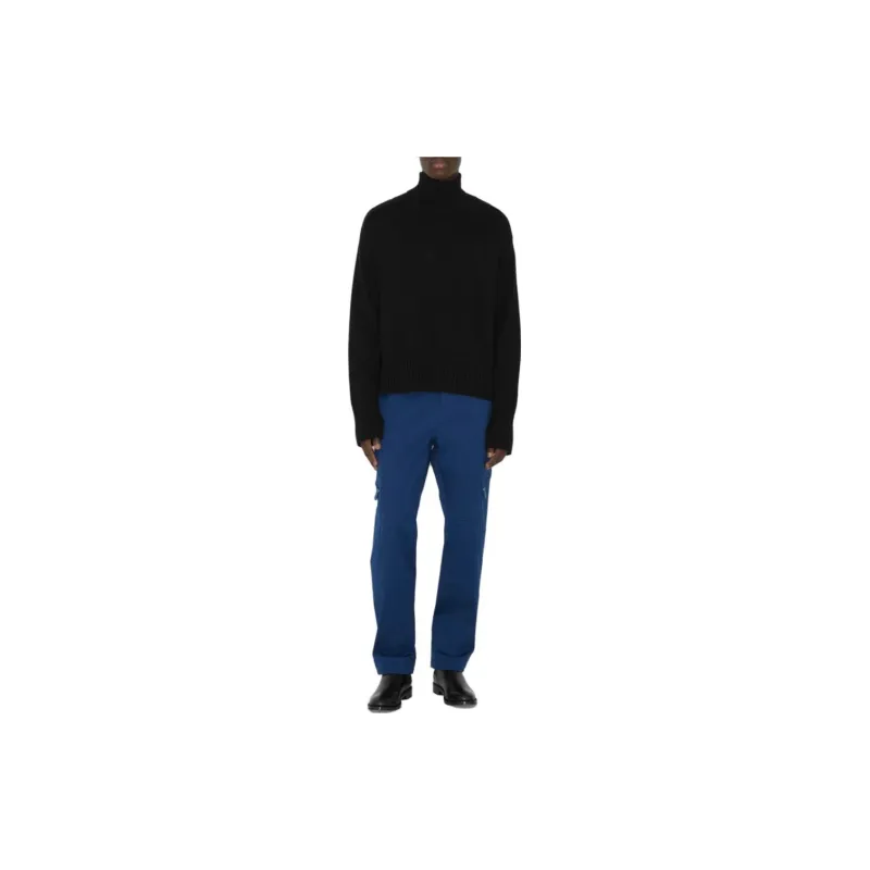 Burberry Workwear Casual Pants Men's Marine Blue-1