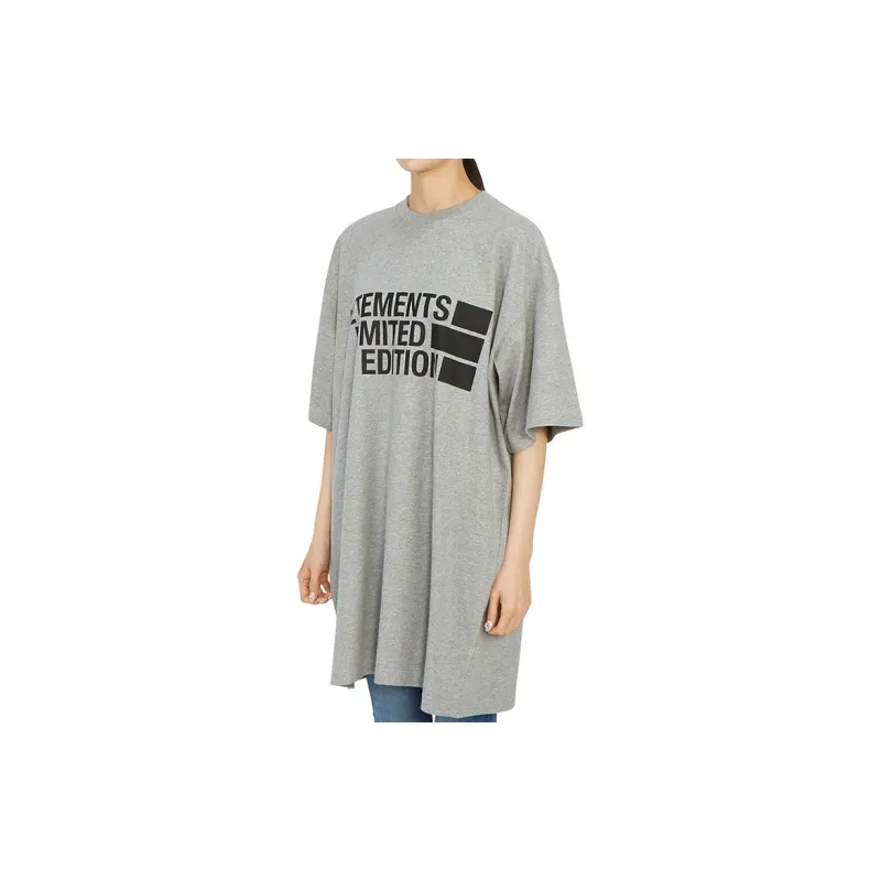 Vetements T-Shirts Unisex Gray-5