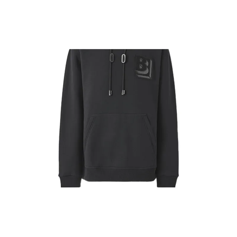 Burberry Check Hood Letter Graphic Hoodie-5