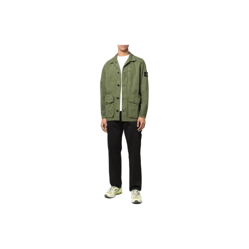 STONE ISLAND Jackets Men Army Green-2