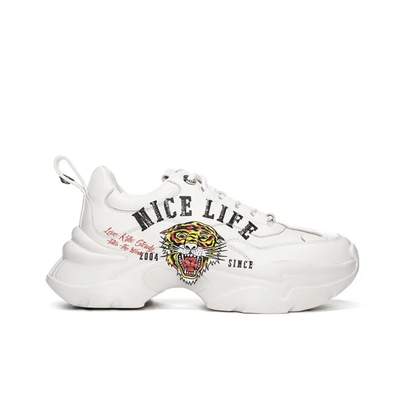 Ed Hardy ACC Cushioned Slip-Resistant Abrasion-Resistant Low-Top Chunky Sneakers Unisex-6