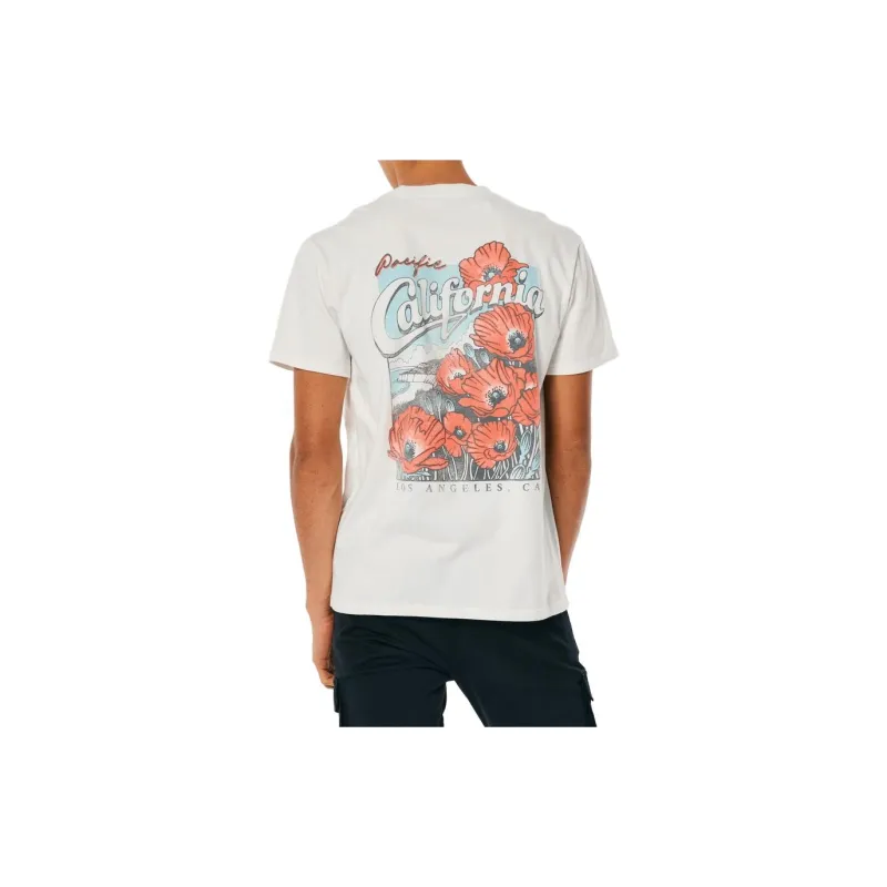 Hollister T Shirts Men Ivory California-2