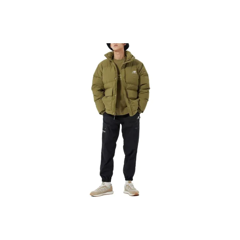 New Balance Down Jackets Men Army Green-3