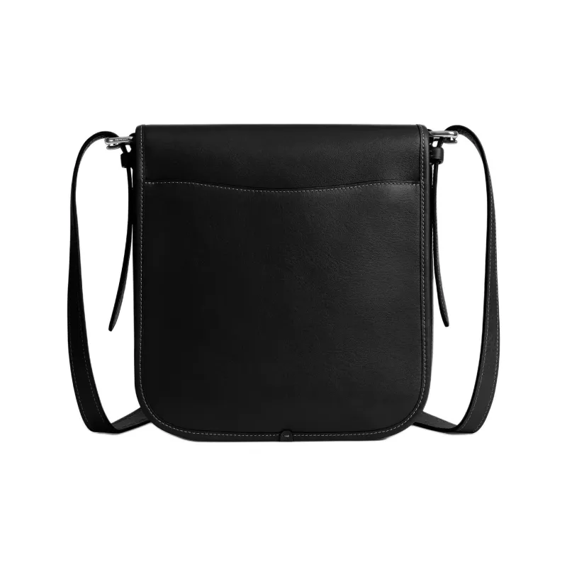 COACH Hitch Natural Grained Leather Shoulder Bag Crossbody Bag Medium Size Men's Black-1