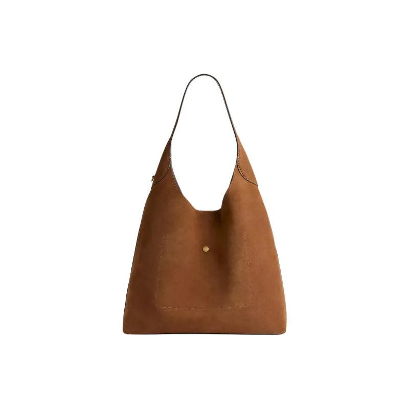 COACH Brooklyn Suede Hobo Bag, Handbag, Shoulder Bag Large Size Women's Cedar Color-2