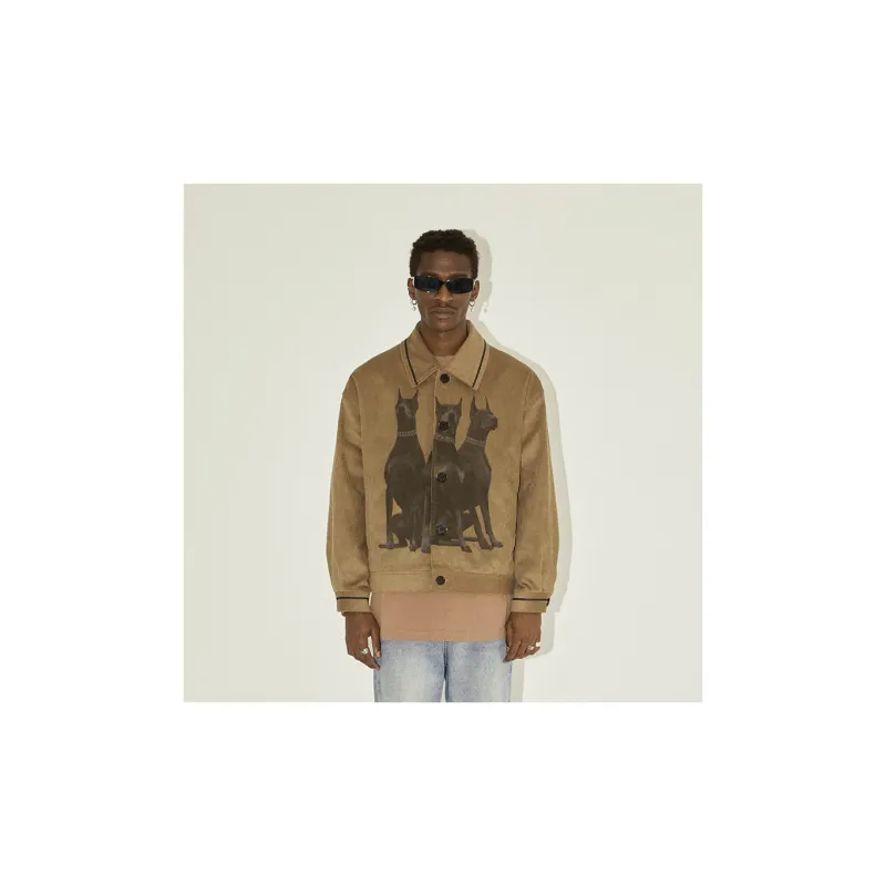 EMPTY REFERENCE Doberman Series Jacket Unisex Brown-5