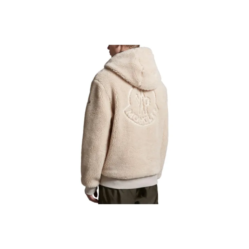 Moncler FW23 Velvet-feel Coat Men's Beige-2