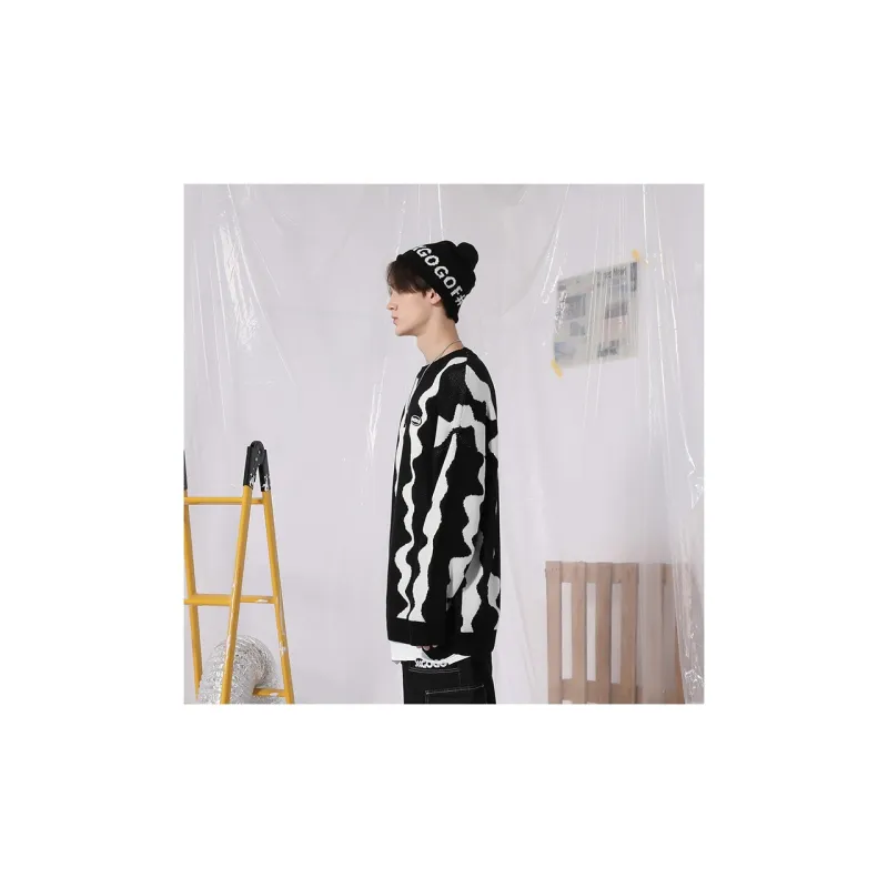 XXGOGO Sweater Unisex Black White-4
