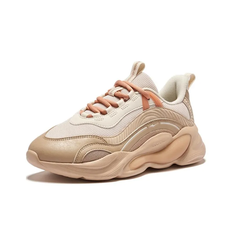 Erke Wei Yang Fall/Winter Edition Height Increasing Low-Top Casual Shoes Women's Egg Cream Gray Milk Tea Brown-2