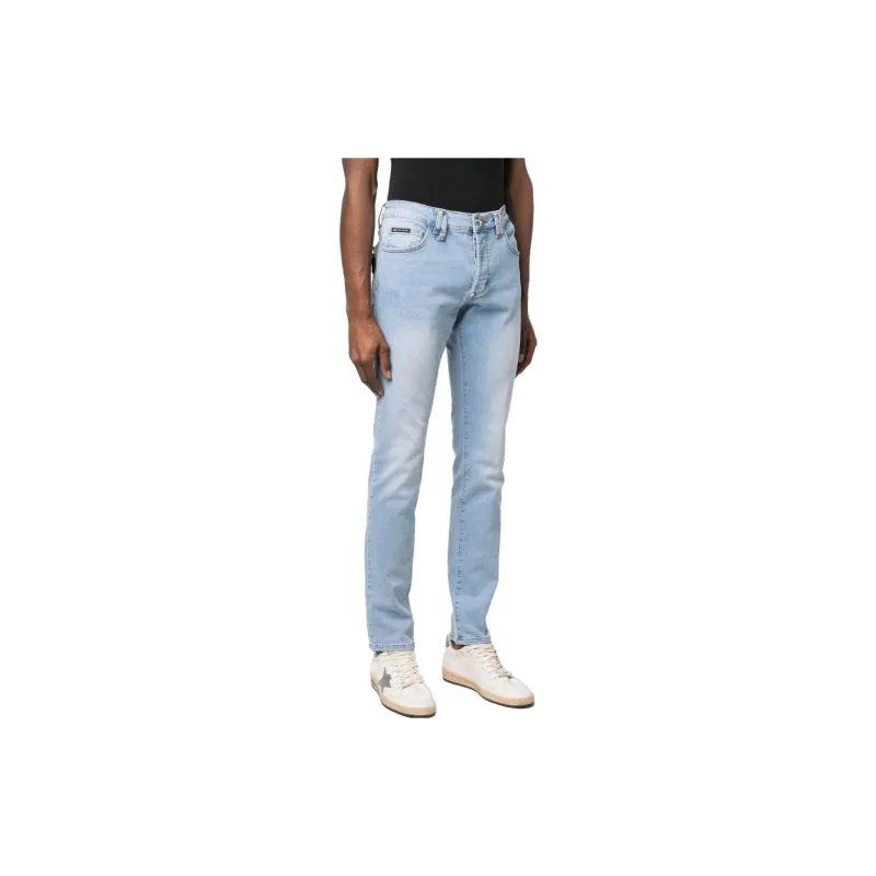 PHILIPP PLEIN Super Straight cut Stonewashed Jeans-3