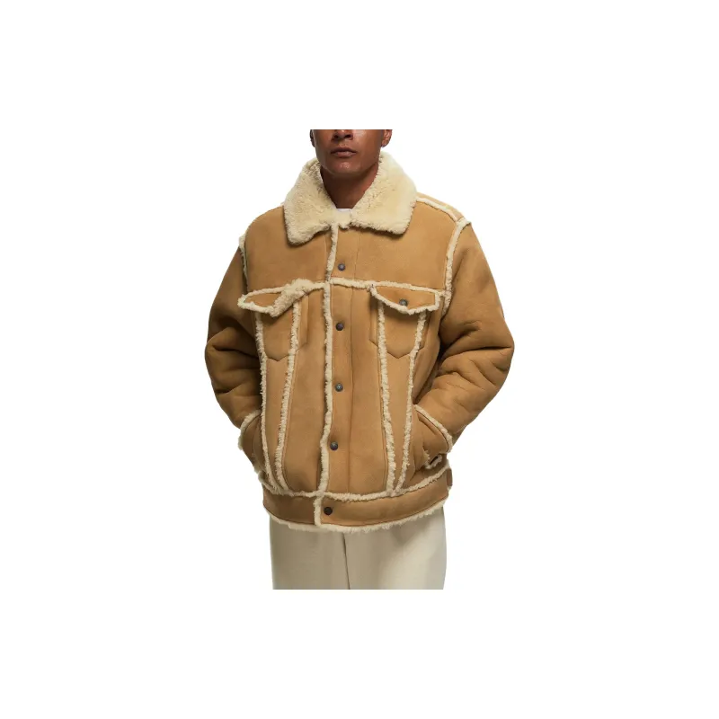 Levis Jackets Men Beige Yellow-2