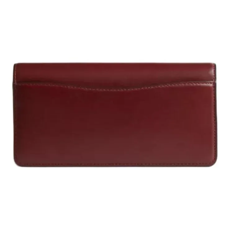 COACH Calfskin Wallet, Crossbody Bag, Shoulder Bag Trumpets Women's Burgundy-2