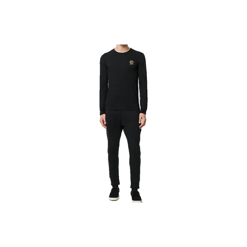 VERSACE Logo print Long sleeved T shirt-3
