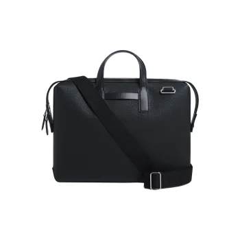 Dunhill Grained Calfskin Briefcases Regular Men's Black