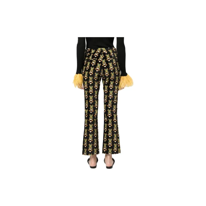 La DOUBLEJ. Graphic-print Elasticated-waist Leggings-2