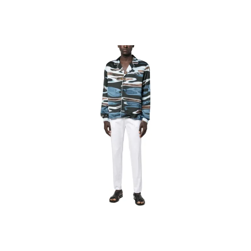 Blue Sky Inn Abstract print Long sleeved Shirt-1