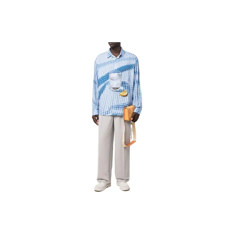 Jacquemus La Chemise Simon Tablecloth Print Shirt-1