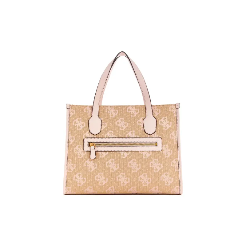 GUESS Artificial Leather Tote Bag Shopping Bag Handbag Regular Women's Pink-2