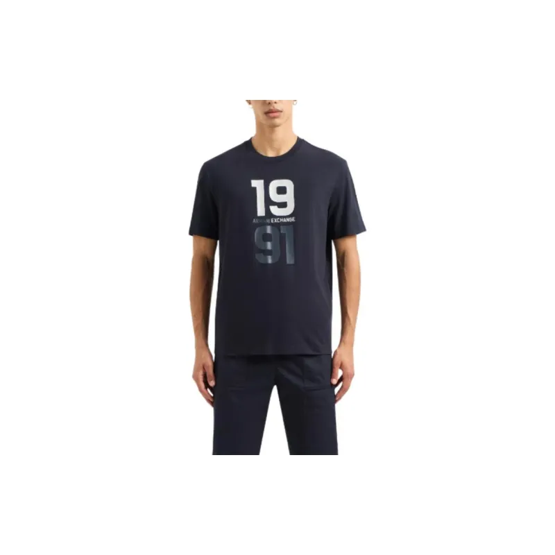 ARMANI EXCHANGE SS24 T Shirt Men's Navy Blue-3