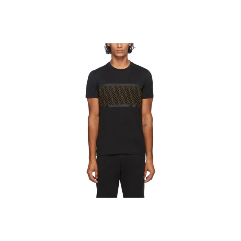 FENDI T Shirts Men Black-2