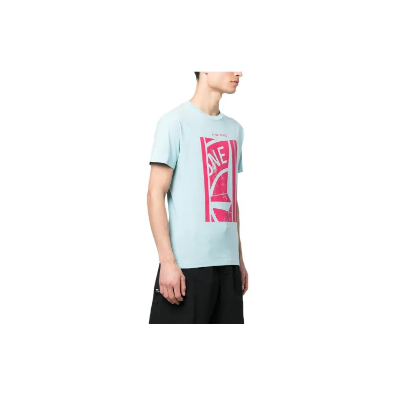 STONE ISLAND T Shirts Men Blue-3