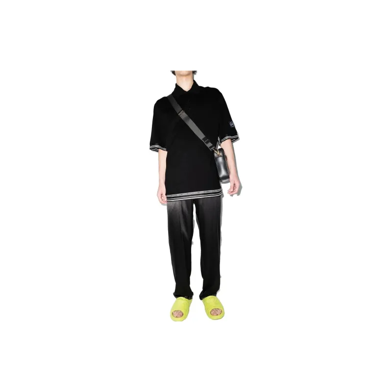 VERSACE Polo Shirts Men Black-1