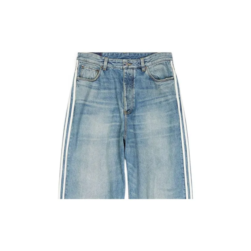 Balenciaga X Adidas Large Denim Baggy Pants - Cheap Rcj Jordan Outlet