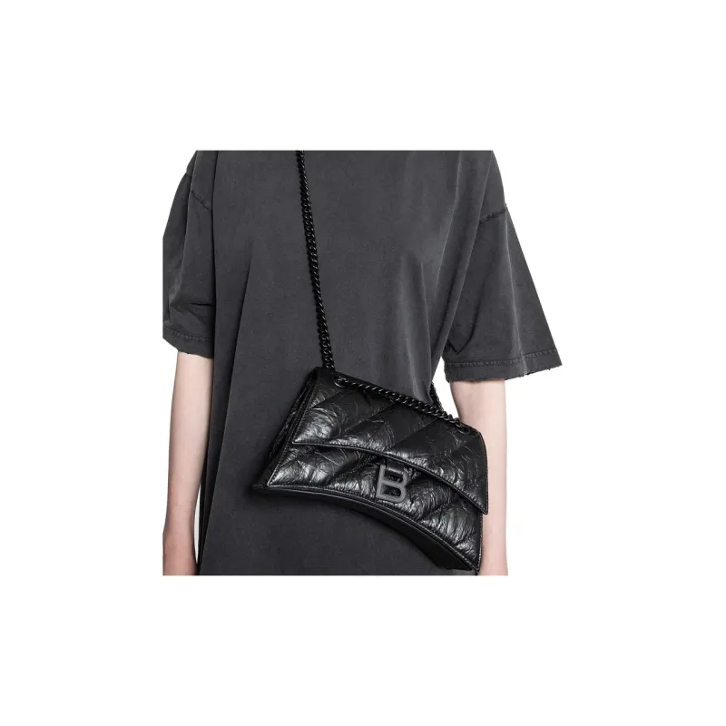 Balenciaga Crush Monogrammed Shoulder Bag-4