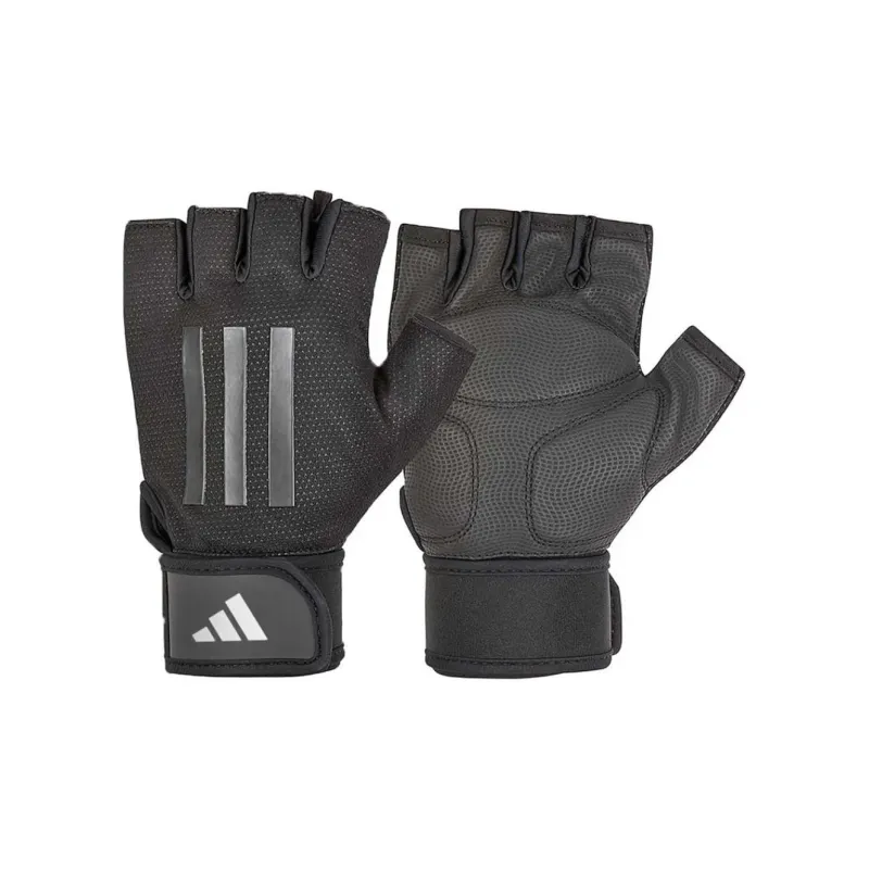 Adidas Weightlifting Belts / Gym Gloves Durable Breathable L Gray Adults-3