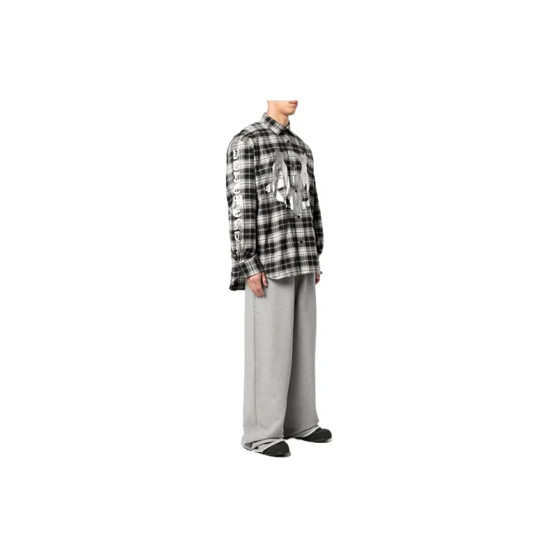 Vetements Double Anarchy Logo Flannel Shirt-3