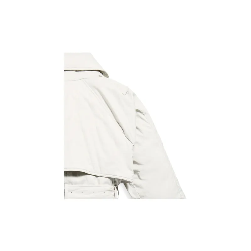 Balenciaga SS24 Trench Coat Loose Fit Style Unisex White-4
