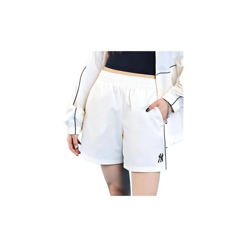 MLB New York Yankees Casual Shorts Unisex Cream-2