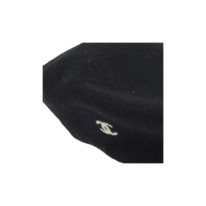 CHANEL 1990s 2000s Cc Wool Beret-2