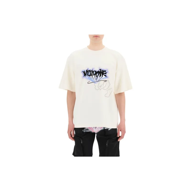 WE11DONE T Shirts Unisex Ivory White-1