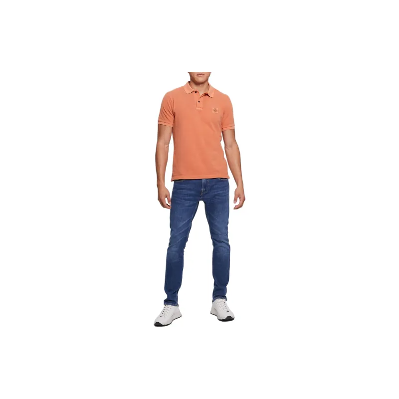 GUESS Water Washed Polo Shirt Polo Shirt Men's Orange-1