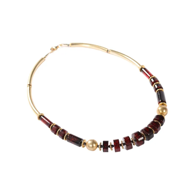 S&A Blood Amber Beeswax S925 Silver Fine Jade Necklaces Women's-5