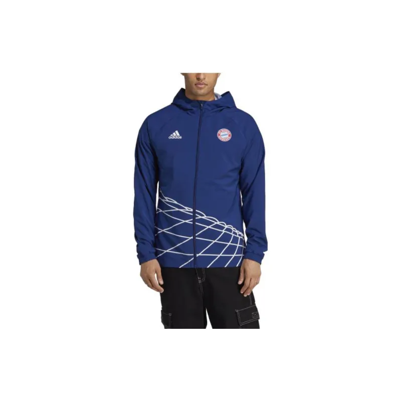 Adidas Windbreaker Jackets Men Blue-1
