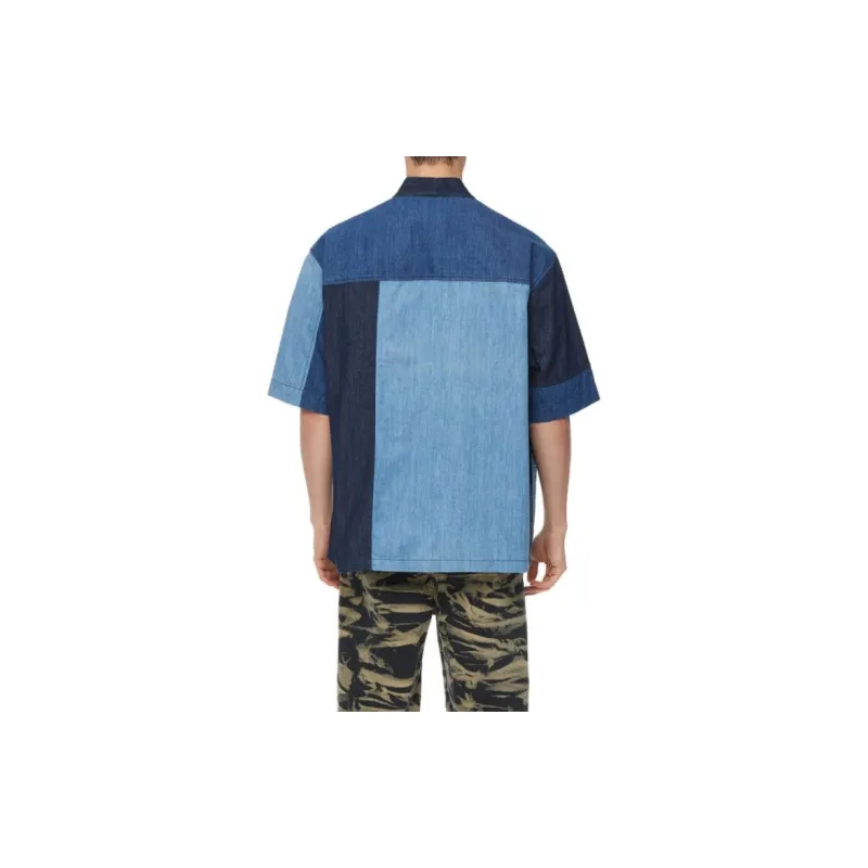 FIVE CM Shirts Men Denim Blue-3