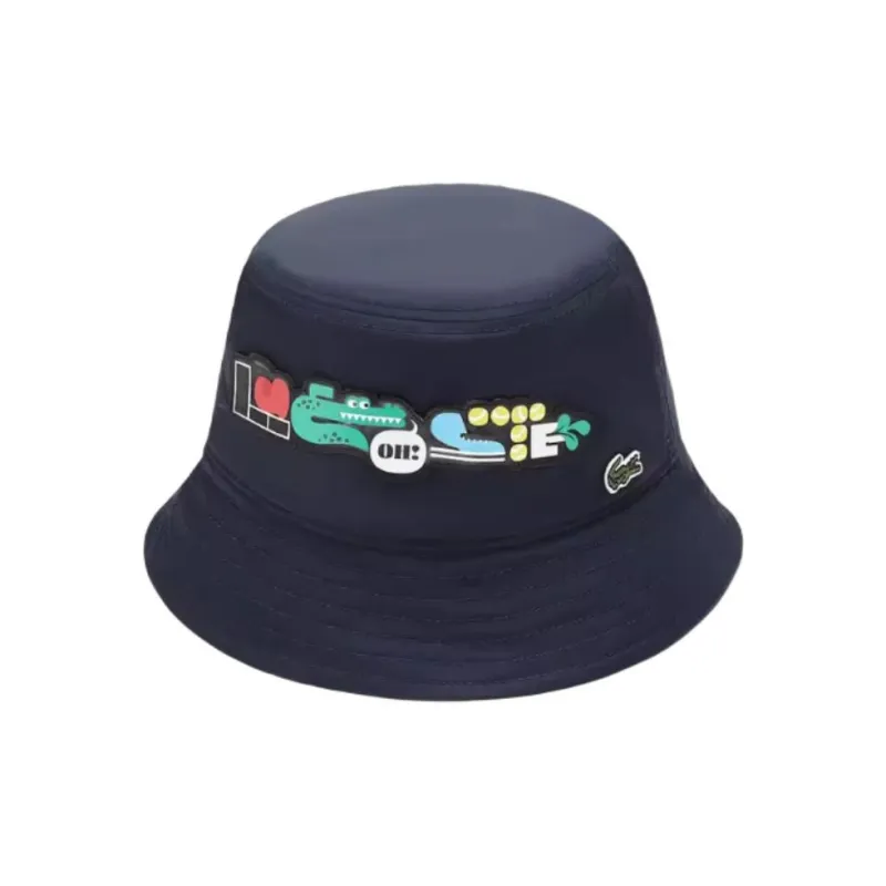 LACOSTE Polyester Bucket Hats Kids' Blue-1