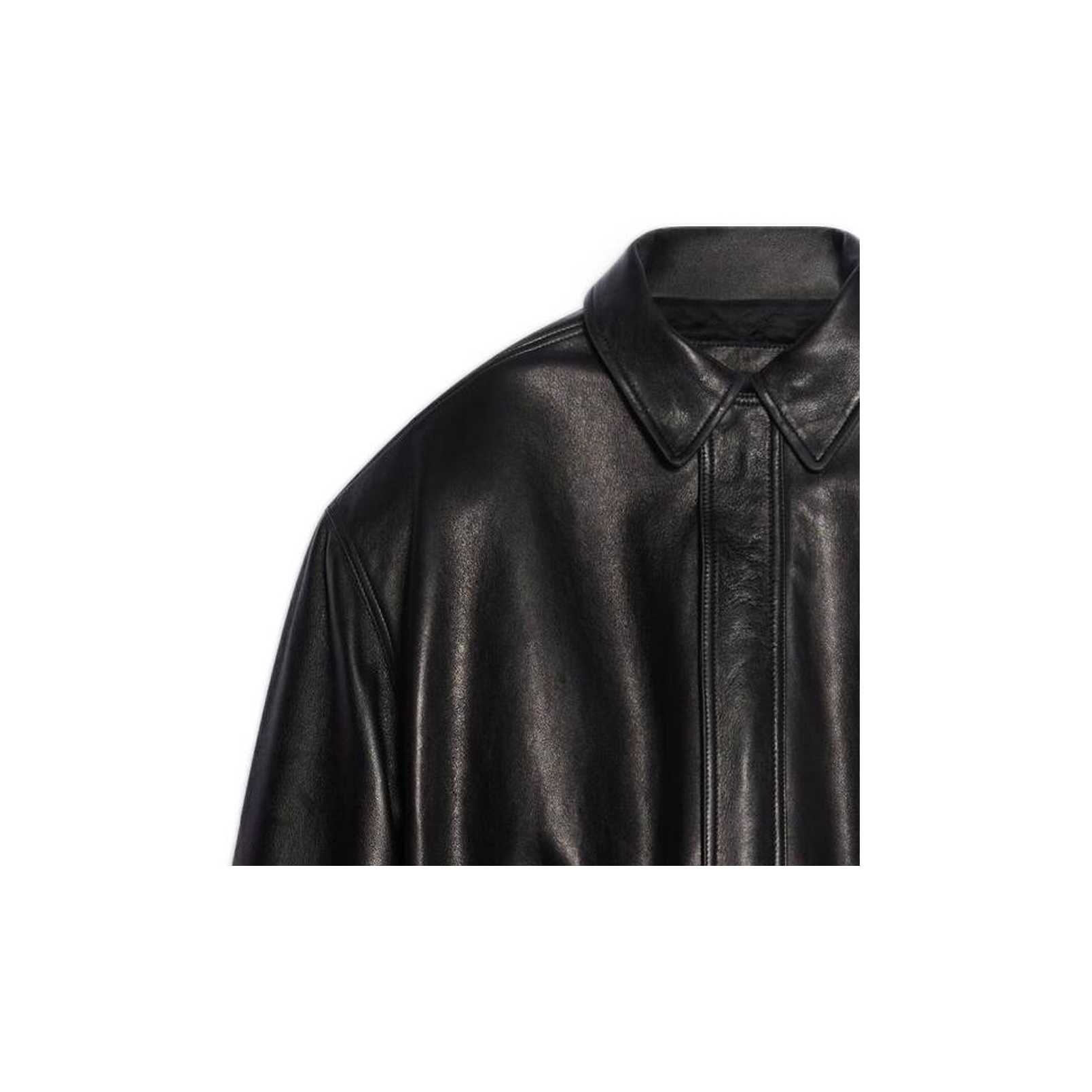 Balenciaga 'Taxi Blouson' Black Leather Bomber Jacket