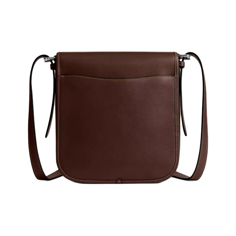 COACH Hitch Natural Grained Leather Shoulder Bag Crossbody Bag Medium Size Men's Dark Brown-1