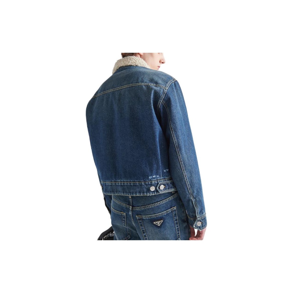 PRADA Denim Jackets Men Blue M - POIZON PRADA Denim Jackets Men Blue M - POIZON