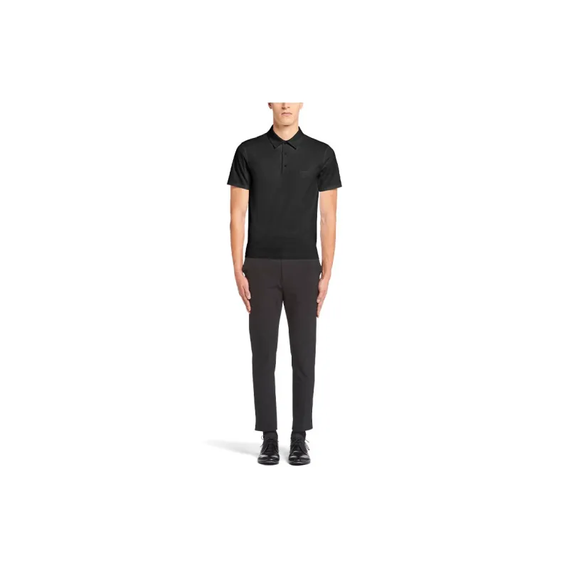 PRADA SS21 Polo Shirt Men's Black-1