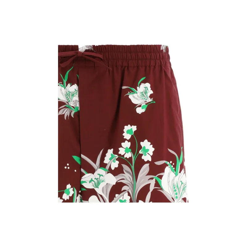 Valentino Floral Printed Wide Leg Shorts-5
