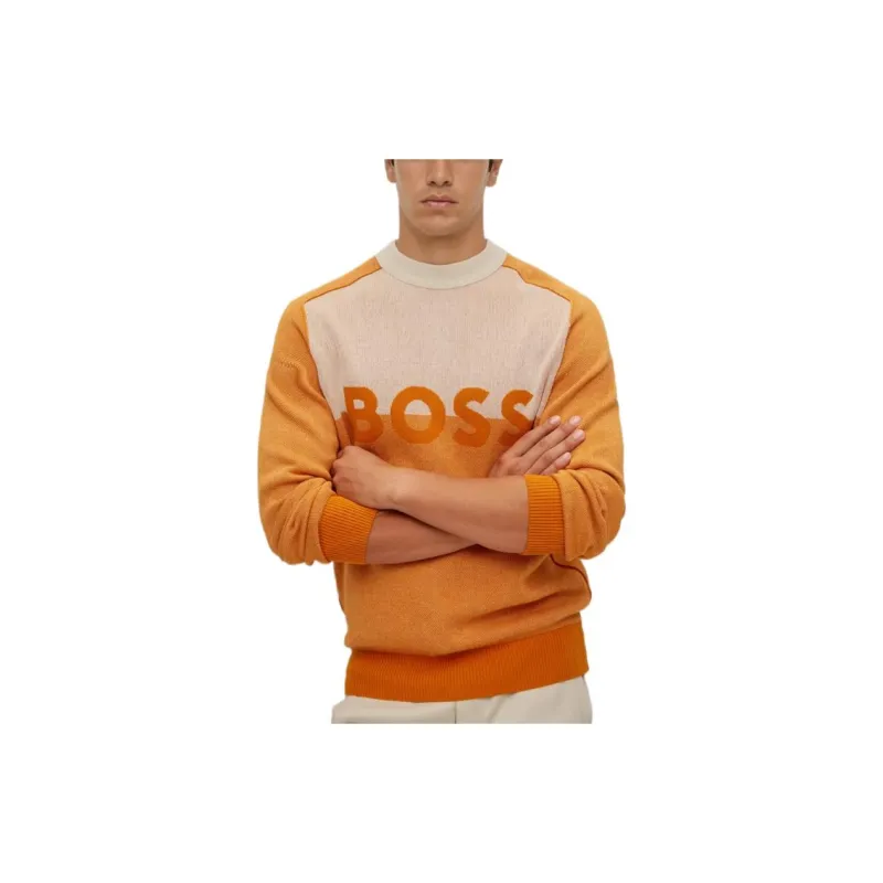 HUGO BOSS Sweaters Men Orange-2