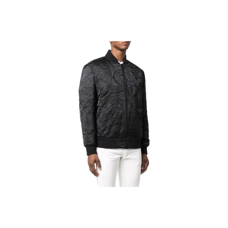 PHILIPP PLEIN Tattoo motif Embroidered Bomber Jacket-3