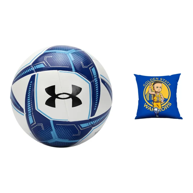 Under Armour Size 5 Soccer Machine Stitched Soccer Ball Unisex White Blue-0