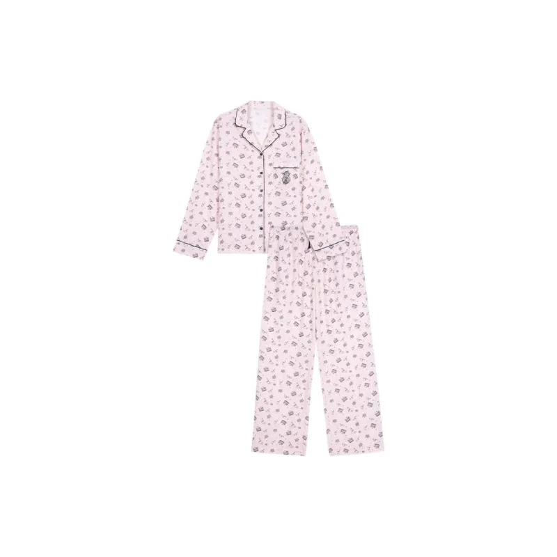 Victoria's Secret Pajama Set Women's Peach Pink-0