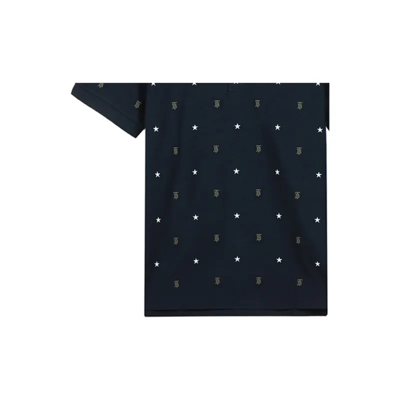 Burberry Polo Shirts Men Marine Blue-4