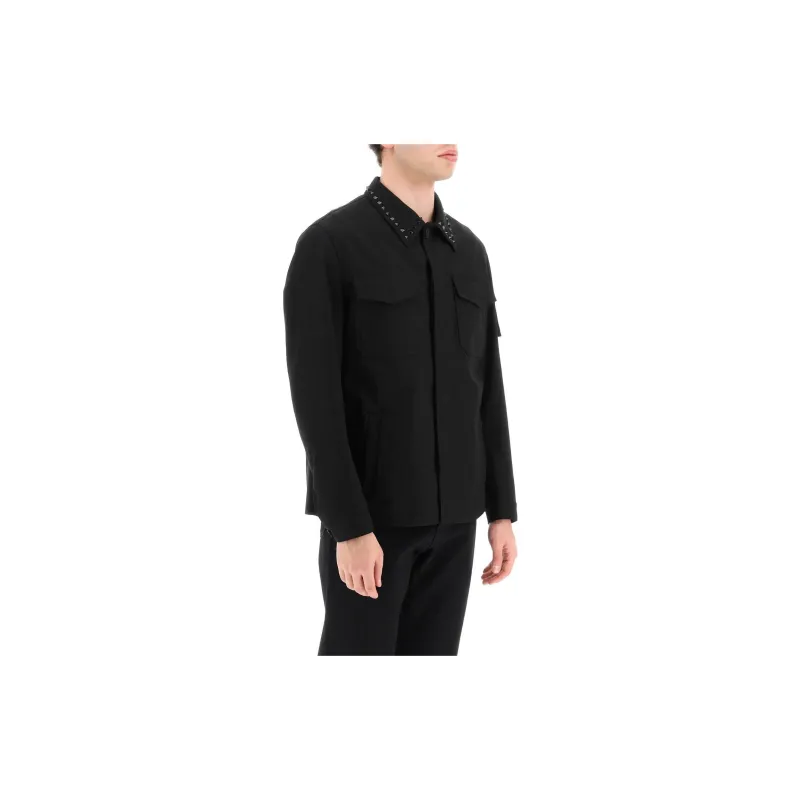 Valentino Stud Detailed Long Sleeved Shirt-3